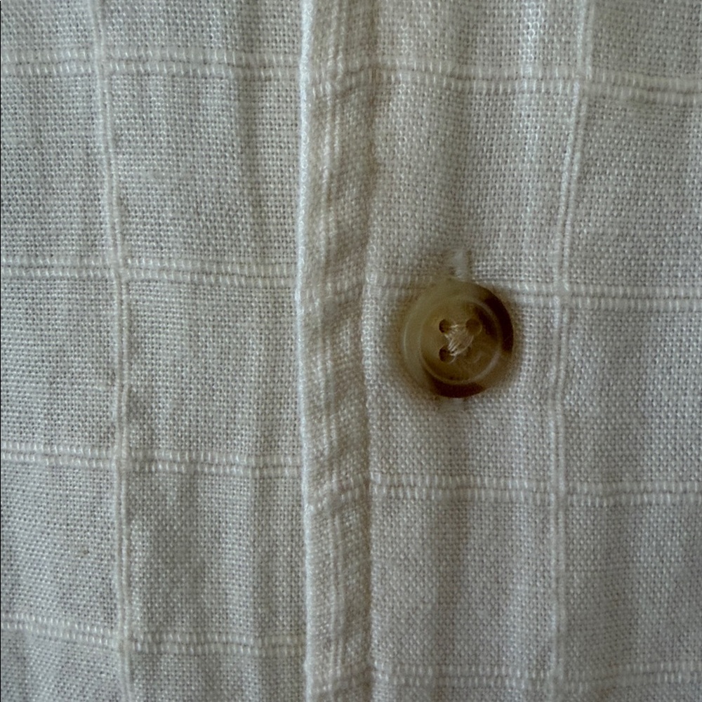 The Normal Brand  Freshwater Camp Shirt Mens L Oasis Ivory Summer Linen/Viscose - Picture 9 of 12